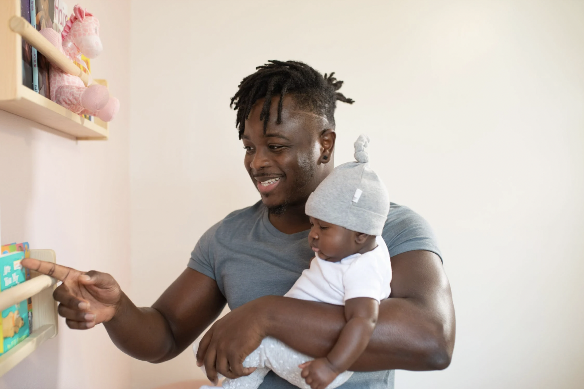 Parent reading to baby